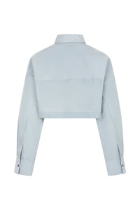 Cropped Shirt in Taffeta