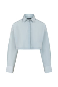 Camicia crop in taffeta