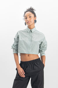 Camicia Super Crop in taffeta