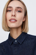 Denim Shirt in Solid Denim