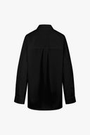 Boyfriend Shirt in Black Poplin
