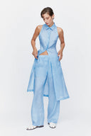 Breeze Dress in Azure Ramie