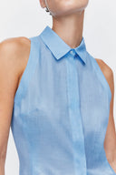 Breeze Dress in Azure Ramie