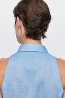 Breeze Dress in Azure Ramie