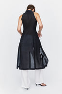 Breeze Dress in Black Ramie