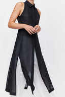 Breeze Dress in Black Ramie