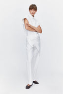 Scarf Top in Premium White