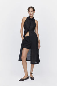 Breeze Dress in Black Ramie by Gaiavittoria