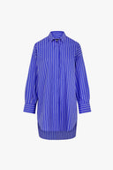 Long Shirt in Indigo Stripes
