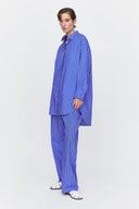 Long Shirt in Indigo Stripes