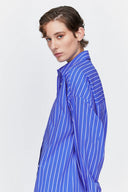 Long Shirt in Indigo Stripes