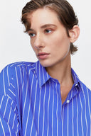 Long Shirt in Indigo Stripes