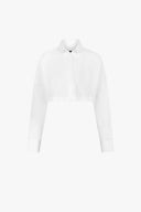 Super Crop Shirt in Premium White