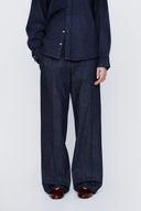 Denim Trousers in Solid Denim