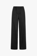 Oversize Trousers in Black Taffeta