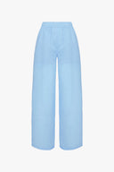 Trousers in Azure Ramie