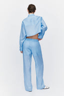 Trousers in Azure Ramie