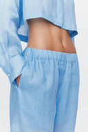 Trousers in Azure Ramie