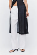 Trousers in White Ramie