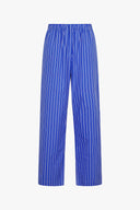 Oversize Trousers in Indigo Stripes