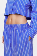 Oversize Trousers in Indigo Stripes