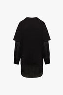 T-Shirt Dress in Black Ramie