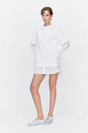 T-Shirt Dress in White Ramie
