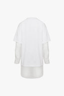 T-Shirt Dress in White Ramie