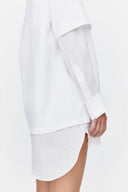 T-Shirt Dress in White Ramie