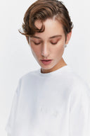T-Shirt Dress in White Ramie