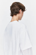 T-Shirt Dress in White Ramie