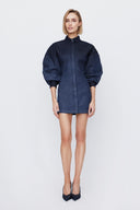 Denim Volume Shirt Dress in Gradient Denim