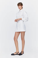 Volume Shirt Dress in Premium White