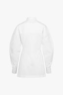 Volume Shirt Dress in Premium White