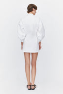 Volume Shirt Dress in Premium White