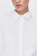Volume Shirt Dress in Premium White