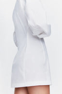 Volume Shirt Dress in Premium White