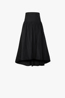 Volume Skirt in Black Poplin