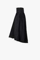 Volume Skirt in Black Poplin