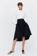 Volume Skirt in Black Taffeta