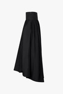 Long Volume Skirt in Black Taffeta