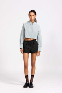 Cropped Shirt in Taffeta