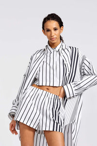 Oversized Cotton Long Shirt
