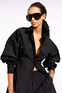 Volume Shirt Dress in Taffeta