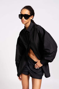 Volume Shirt Dress in Taffeta